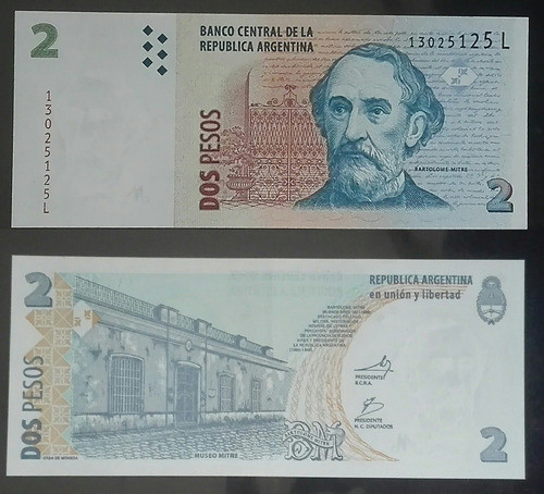 Billete 2 Pesos Convertibles 2° Diseño (2012). Bot. 3241 0