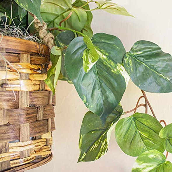 Nearly Natural 6517 Pothos Cesta Colgante Planta De Seda Dec 1