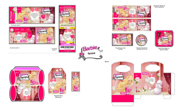 Kit Imprimible Barbie - Candy Bar Invitaaciones Cumpleaños 0 Kit Imprimible Barbie - Candy Bar Invitaaciones Cumpleaños 0