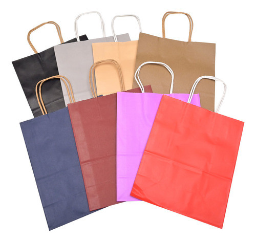 Bolsa De Regalo Gris 22x27 Pack X12 - Goldin Papelería 0