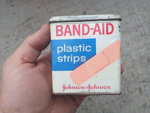 Antigua Lata Vacia Band-aid Johnson & Johnson Made In U.s.a. 0