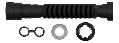 Sifão Tubo Extensivo Preto Porca Pp Com Canopla 70cm Blukit 0