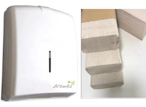 Dispenser Toalla Intercalada Mano + 10 Packs De 250 Beige 0