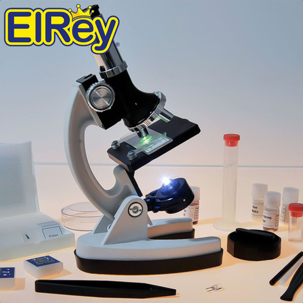 Set Microscopio Completo 1200x C/valija Infantil Niño El Rey 1 Set Microscopio Completo 1200x C/valija Infantil Niño El Rey 1