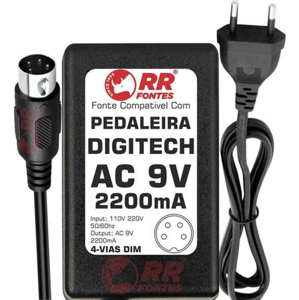 Fonte Ac 9v 2.2a Para Pedaleira Digitech Rp12 0