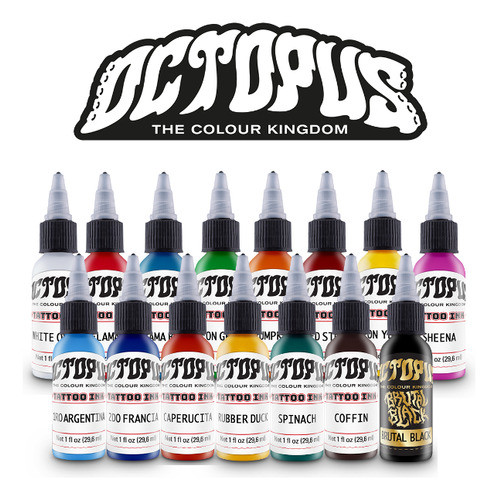Pigmento Octopus Brutal Black 4oz Tinta Tatuajes Tattoo 1