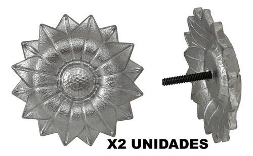Aplique Reja Roseta Adorno Flor X2un 100mm Aluminio Tornillo 1