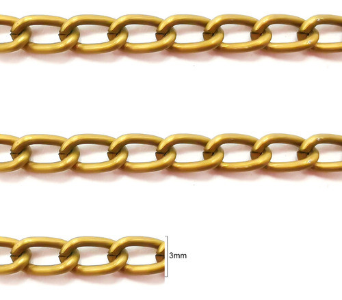 Corrente Aluminio Rofr.141152 C/5mt Ouro Velho 1