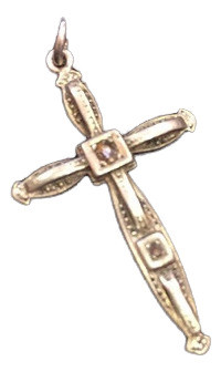 Luli Herm Grande Antigua Cruz Plata Oro Brillante Legitimos 0