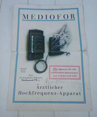 Antiguo Folleto Aleman Mediofor 0