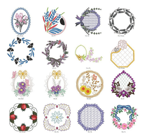 49 Matrices P/ Maquinas De Bordar Molduras Con Flores 1