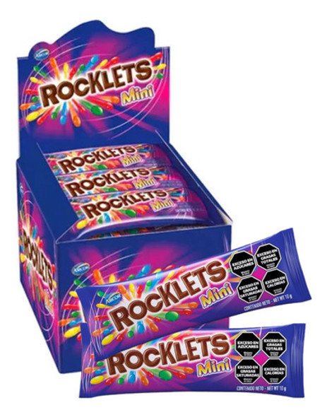 Mini Rocklets 10 G X 15 Unidades Confites Chocolate Golosina 0 Mini Rocklets 10 G X 15 Unidades Confites Chocolate Golosina 0