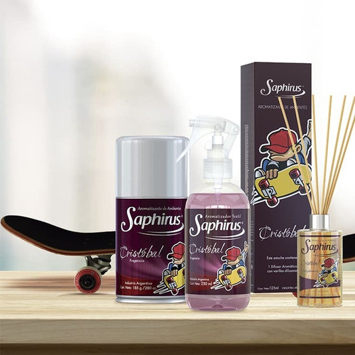 Aromatizador Textil Saphirus Fragancia Cristobal X24unidades 1