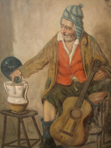 Speroni / Viejo Guitarrista Tomando Vino / 92 X 64 # 452 1