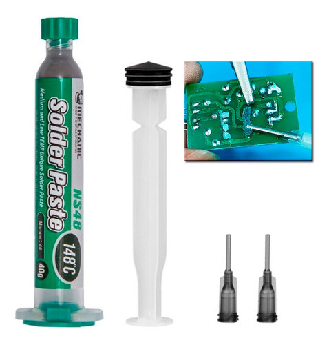 Estaño En Pasta Mechanic Ns48 40g 148° Baja Fusion Smd 0