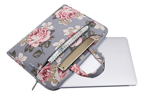 Mosiso Tela De Tela Rosa Patrón Portátil Hombro Messenger 1