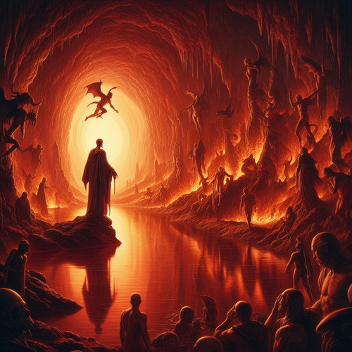 Obra Arte Digital Infierno De Dante_v2 50x50cm Pieza Única 0