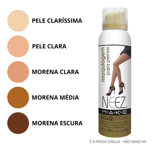 Spray Maquiagem De Pernas Esconde Tatuagem Morena Clara 1