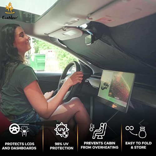 Econour Tesla Windshield Sunshade | Escudo De Poliéster 240t 1