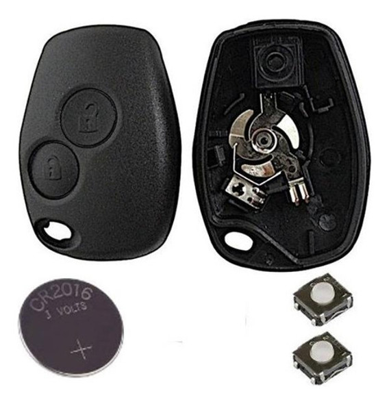 Kit Llave Carcasa Clio Mio Sandero Duster + Pila +pulsadores 0