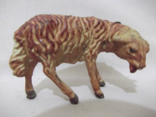 B. Antigo- Carneiro Antigo Em Papel Machê Figura De Presépio 0