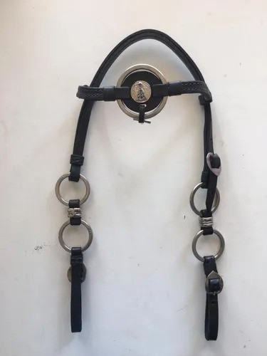 Cabeçada Couro Nossa Senhora Aparecida Inox Cavalgada Cavalo 1