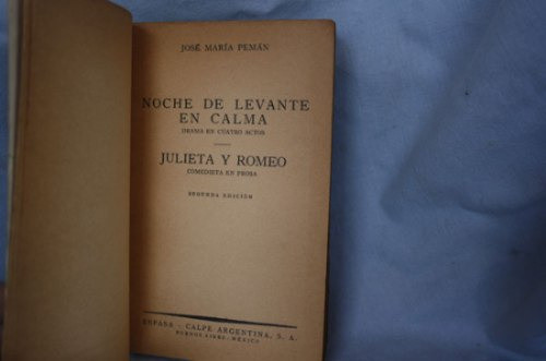 Noche De Levante En Calma Y Julieta Y Romeo Jose Maria Peman 1