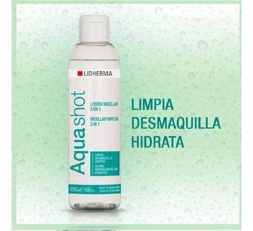 Loción Limpiadora Aquashot Micelar 3 En 1 Lidherma 1