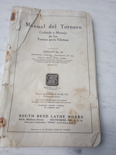 Antiguo Manual Del Torneo Original Años 40 Leer 0