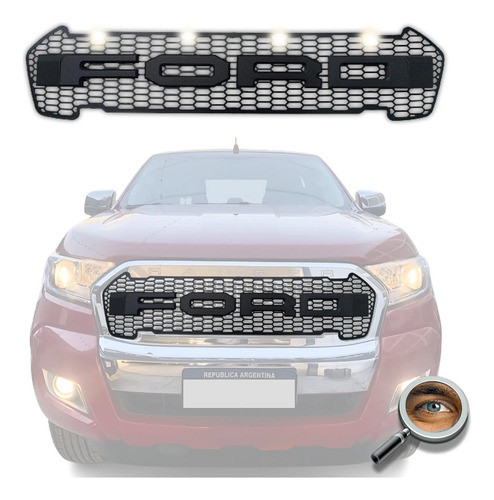 Ranger 2016 18 Parrilla T/ Raptor Negra C/ Leds Tuningchrome 0