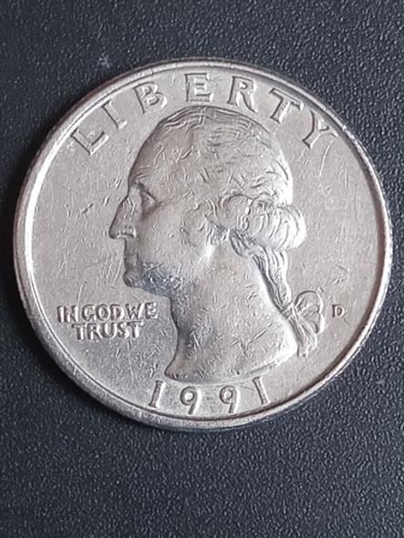 Estados Unidos 1991 D. Moneda De Quarter Dollar. Mb. Mira!!! 0
