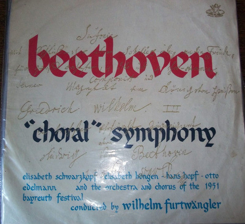 Album Vinilo- Sinfonia No.9 - Coral - Beethoven 1951 Berlin 0
