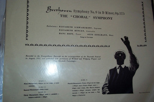 Album Vinilo- Sinfonia No.9 - Coral - Beethoven 1951 Berlin 1