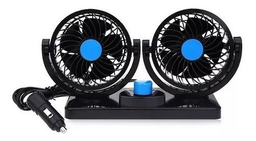 Ventilador Doble Para Auto Con Conexión 12v Rotacion 360º 0