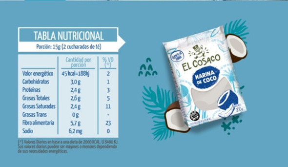 Harina De Coco 200 Grs El Cosaco Sin Tacc X 4u. 1