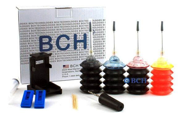 Bch - Kit De Recarga De Tinta Para Cartuchos De Impresora De 0