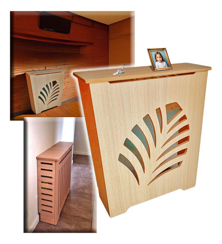 Cubre Radiador O Calefactor Roble Mesa Auxiliar 95x66 0