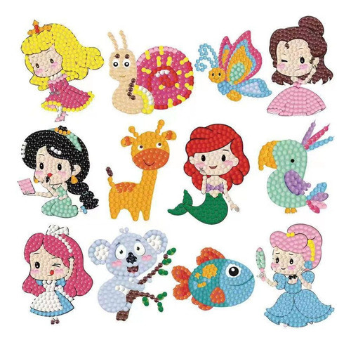 Kit Pintura De Diamante Adesivos De Princesas Para Crianças 0