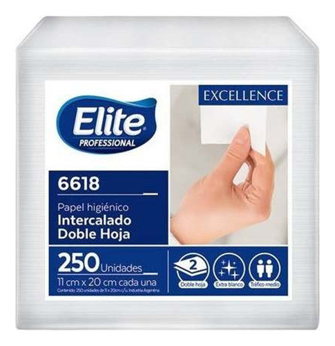 Papel Higienico Elite Intercalado Excellence Doble Hoja X250 0