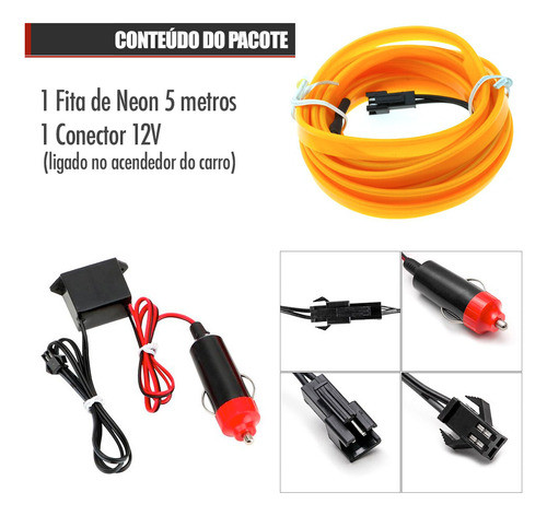 Fita Led Painel Elantra 2012 Luz Interna 5m Amarelo 1