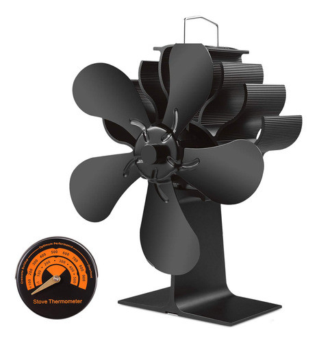 Slivek Ventilador De Estufa De Chimenea De 5 Cuchillas, Mot. 0