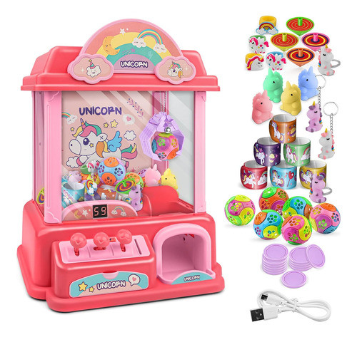 Máquina De Garra Rosa Para Niñas, Edad 5-1, Tamaño Min 0