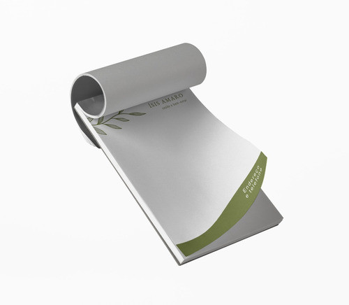 Receituário Personalizado 2 Blocos Com 50 Folhas Colorido A4 0