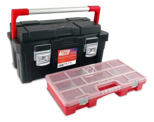 Caja Herramientas Plastica Negra 1 Bandeja 550x300x275mm 1