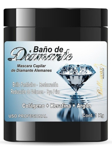 Mascara Capilar Baño De Diamante Profesional 1 Kg 0