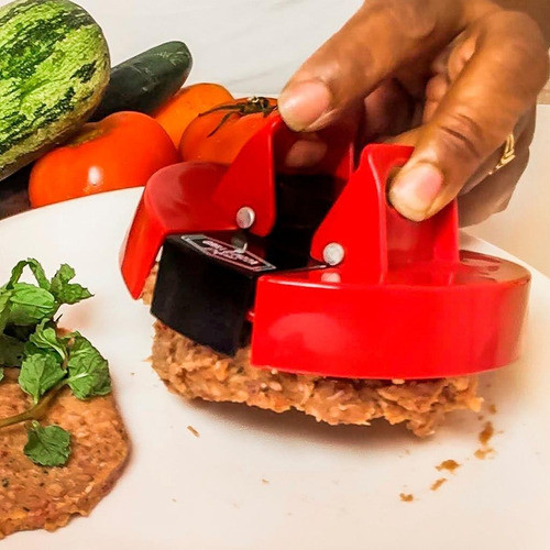 Molde De Hamburguer Modelador Cozinha Vermelho - Prana 1