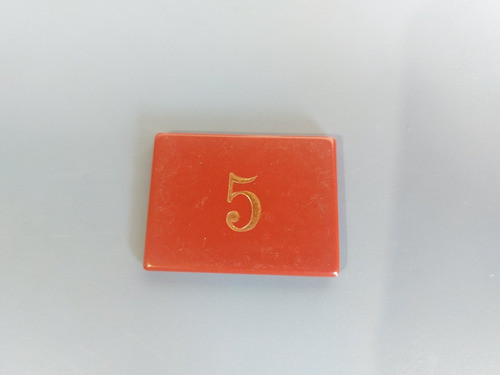 29 Fichas Antigas De Jogo Nº 5 Em Baquelite Cor Vinho 1