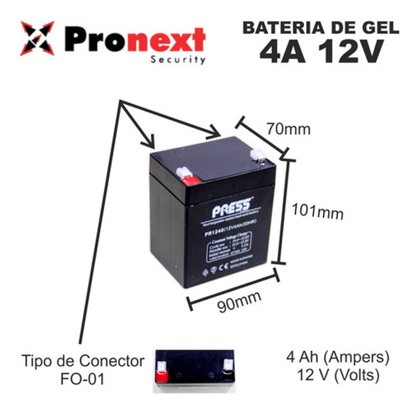 12v 4ah Bateria De Gel Press 1
