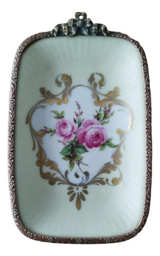 Adorno De Porcelana Y Bronce Pared Mesa Petit Paris 0