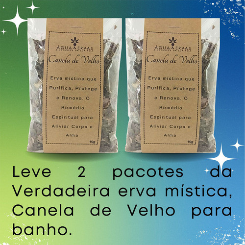 2 Pacotes Ervas De Banho E Defumação Canela De Velho Mistica 1